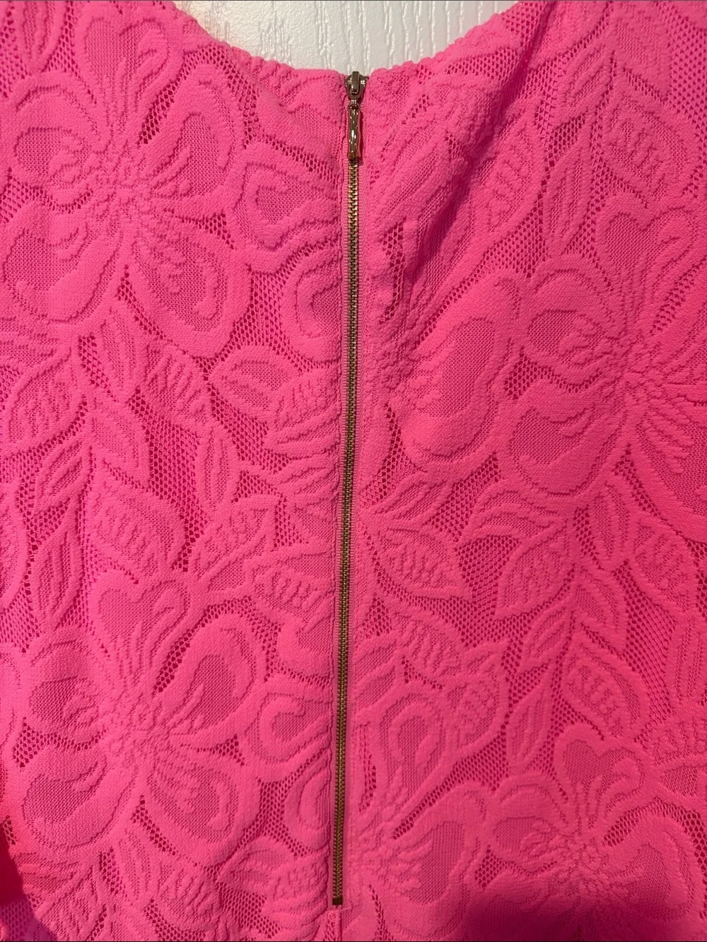 Lilly Pulitzer Hot Pink Floral Lace Dress